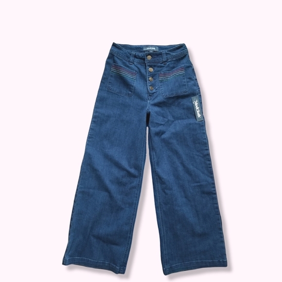 Modcloth don't forget your rainbow flare cropped jeans - Picture 3 of 10